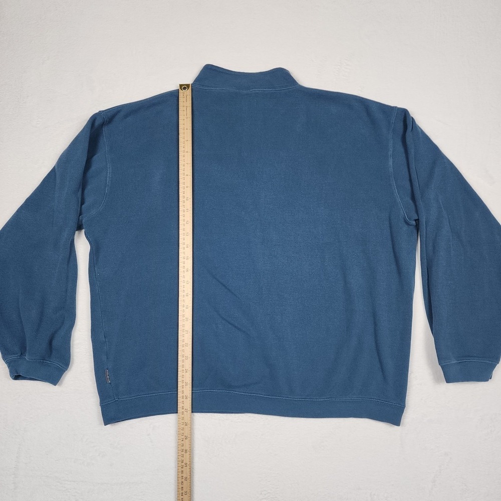 Woolrich Sweatshirt Mens XXL Blue Quarter Zip Fleece Mock Neck Outdoor Hiking - Picture 5 of 8